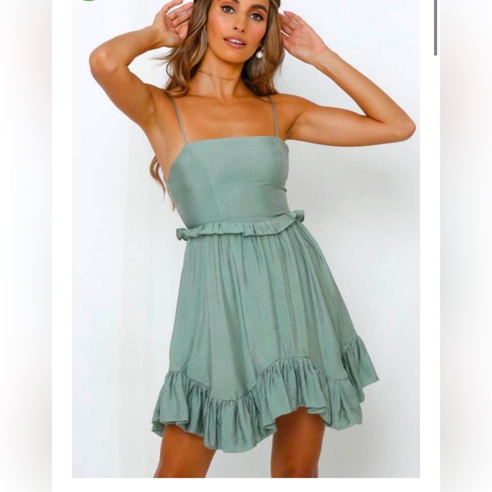 Hello Molly Waves of Love Olive Dress